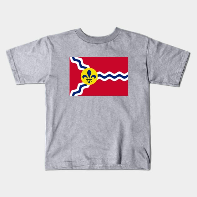 Flag of St. Louis Kids T-Shirt by brigadeiro